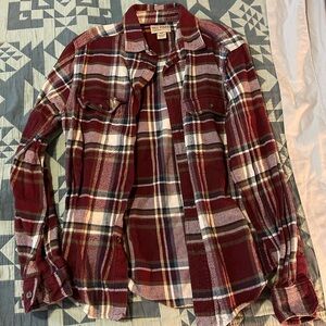 Woolrich Red and White Plaid Shirt